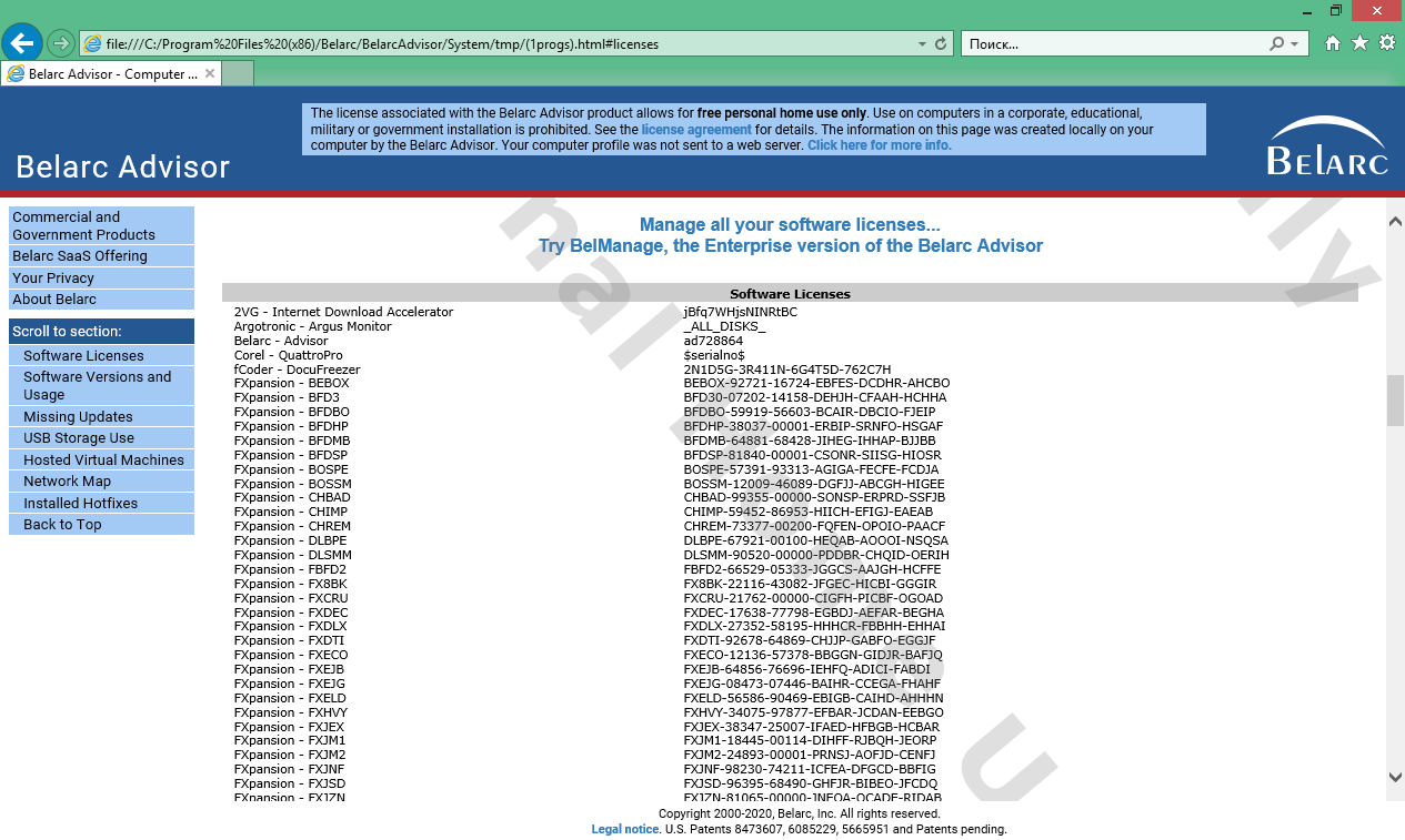 Belarc Advisor download free