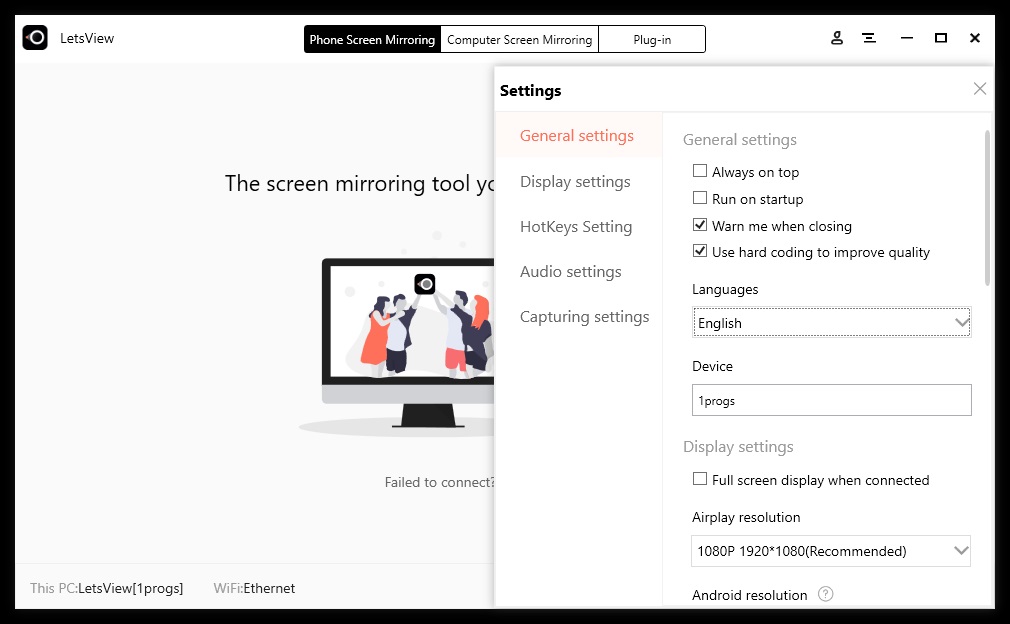 LetsView download on PC