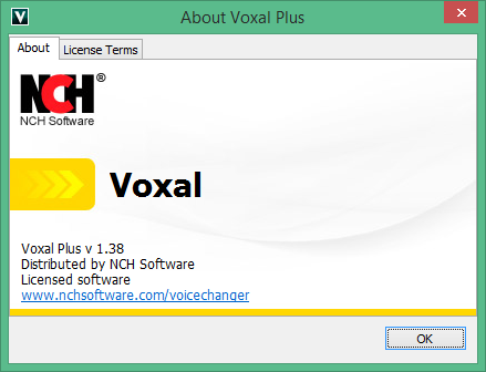 Key for voxal voice changer