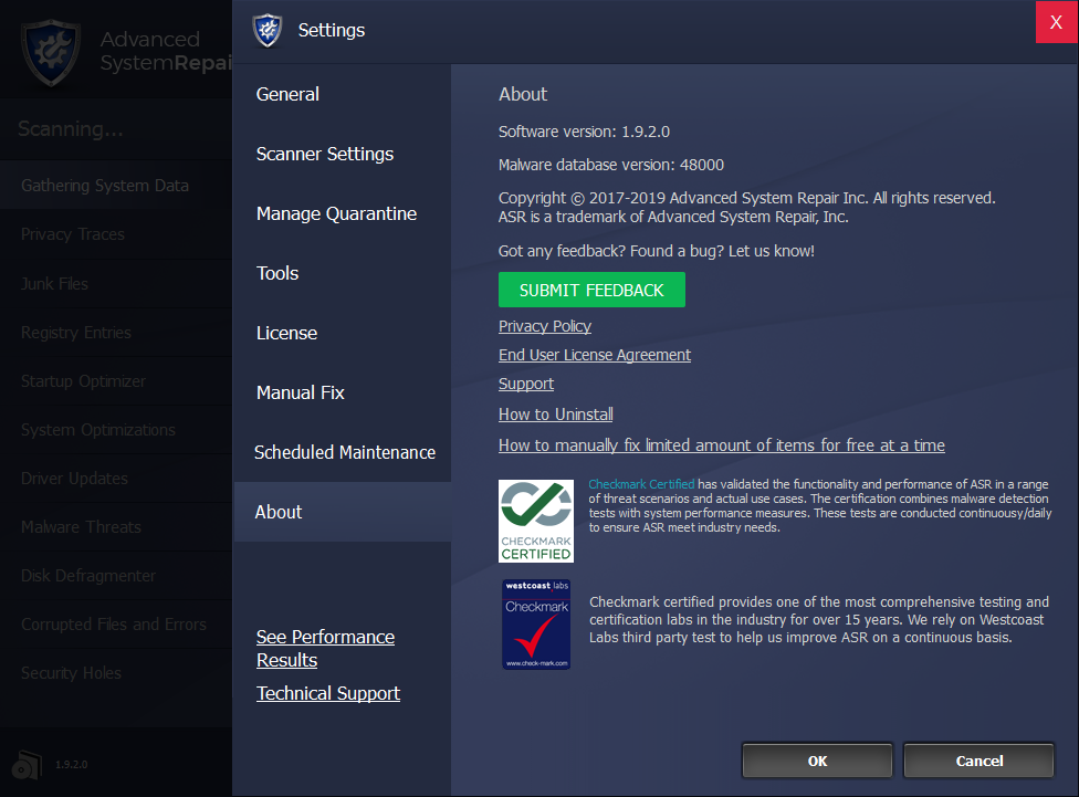 advanced system repair pro license activation Key