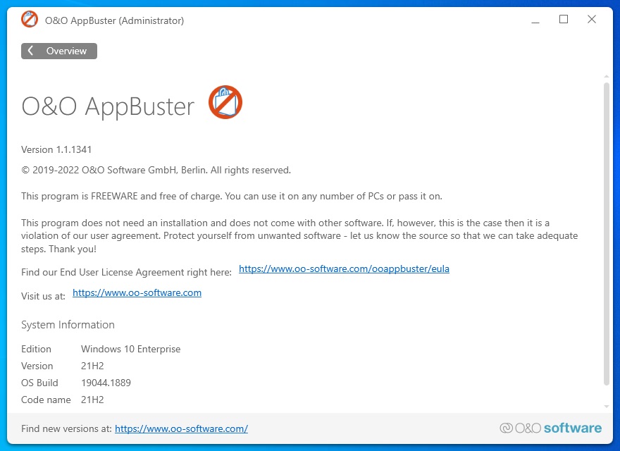 O&O AppBuster download