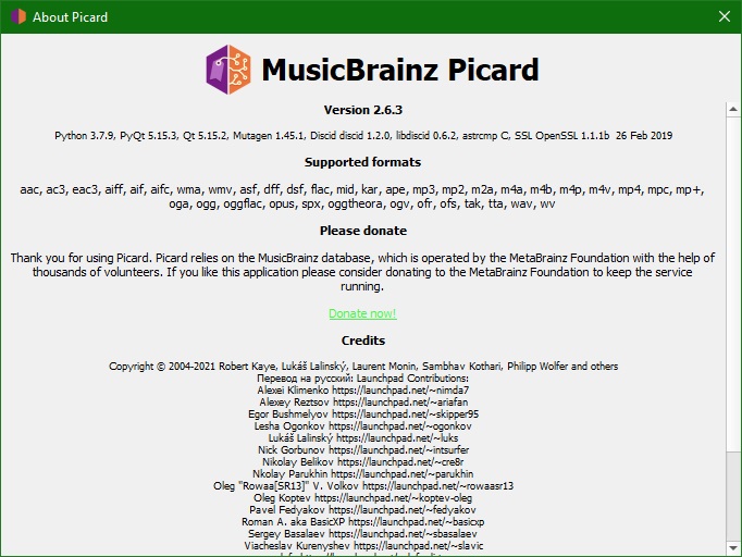 MusicBrainz Picard download in Russian & English