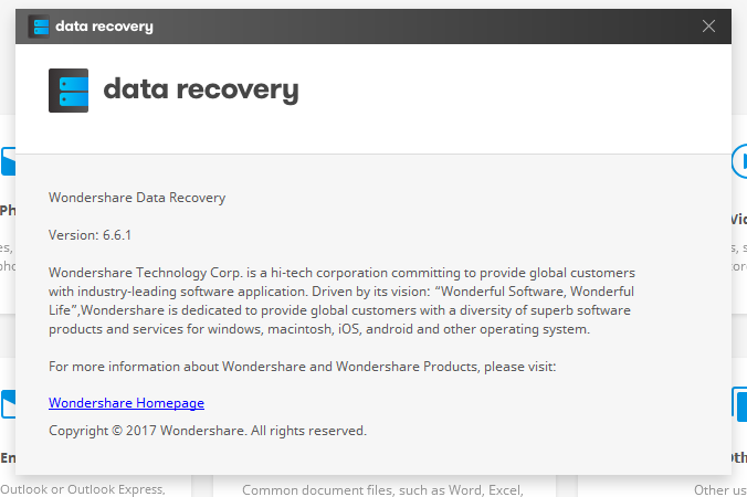 Wondershare Data Recovery download with Key