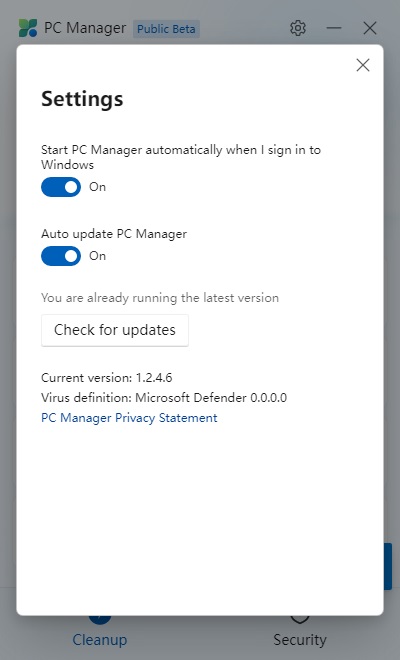 Microsoft PC Manager download