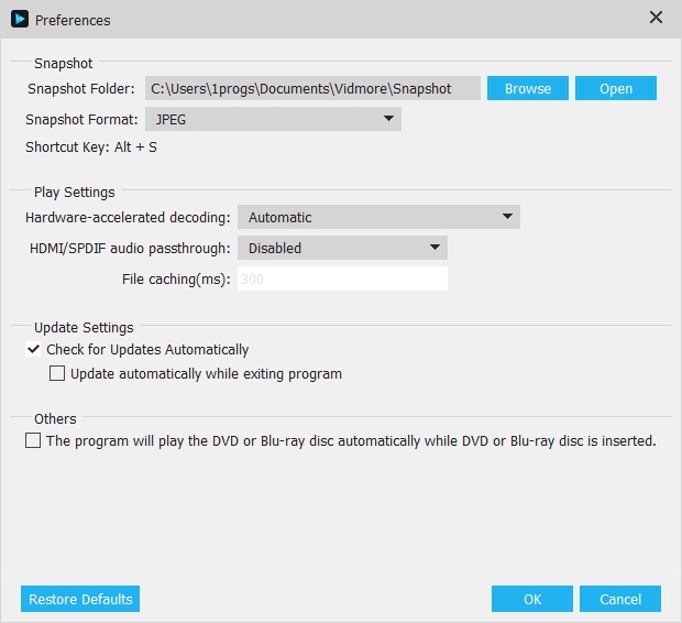 Vidmore Player download