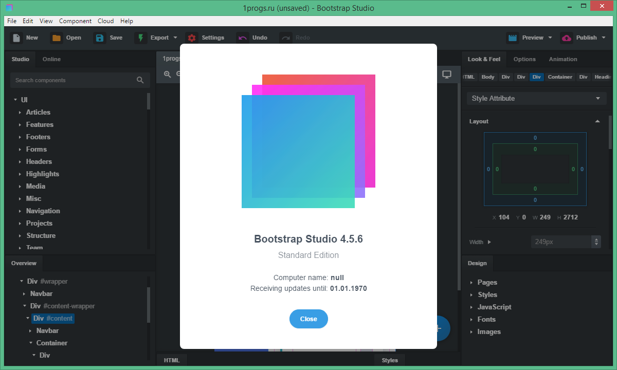 Bootstrap Studio download