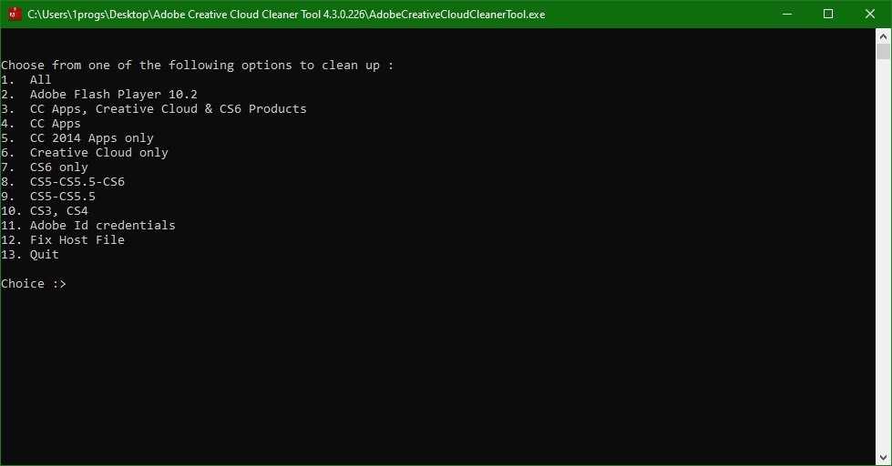 Adobe Creative Cloud Cleaner Tool