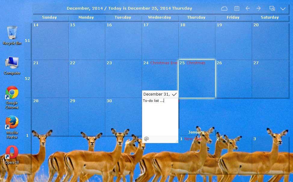 Desktop Calendar