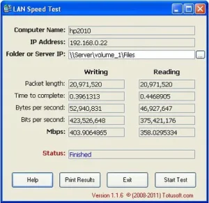 LAN Speed ​​Test