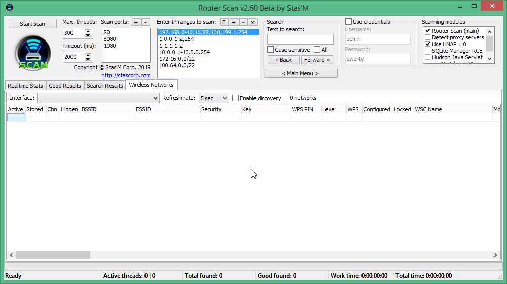 download router scan