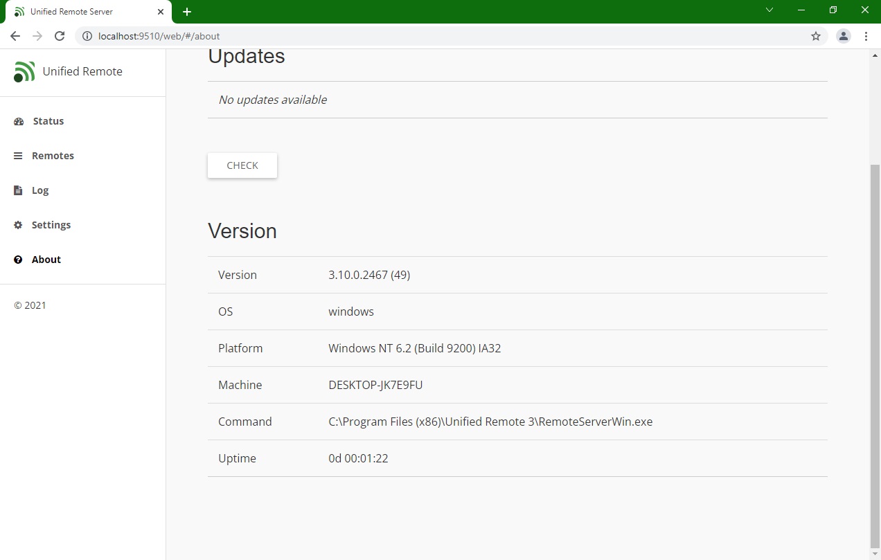 Unified Remote download to computer