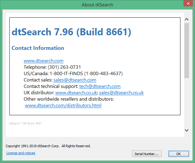 DtSearch Desktop download