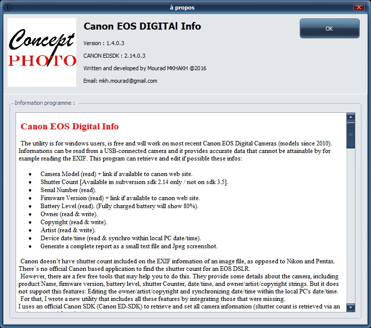 Canon EOS DIGITAL Info download