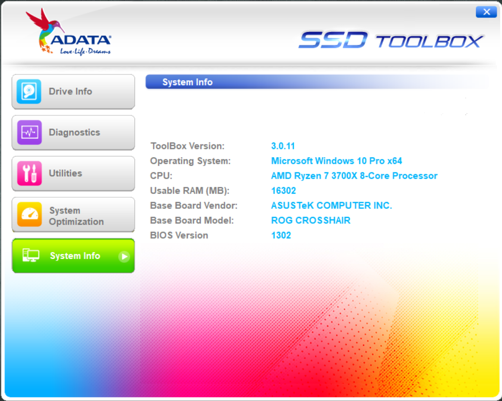 ADATA SSD ToolBox