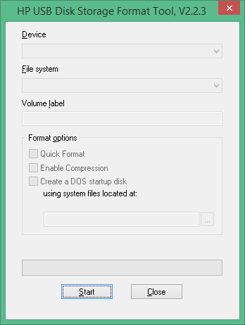 HP USB Disk Storage Format Tool