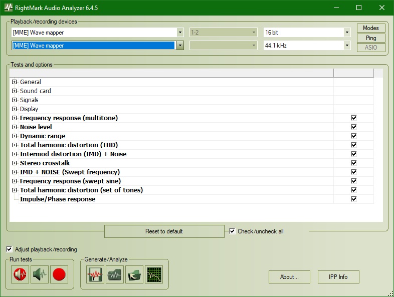 RightMark Audio Analyzer