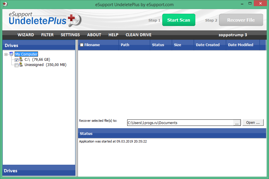 undelete plus free download in Russian & English