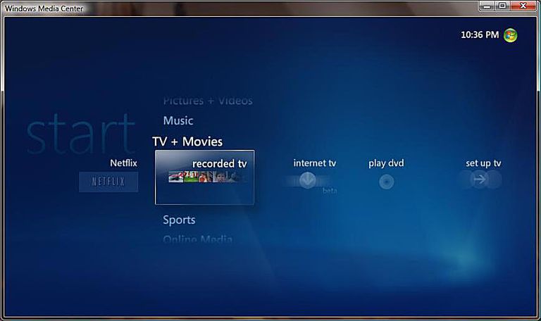 windows media center windows 10